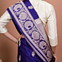 Mayur Border Handwoven Banarasi Saree Regal Purple