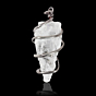 Wire Wrapped Crystal Stone Pendant White