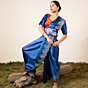 Arohi Blue Banarasi Silk Saree