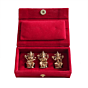 Brass Ganesh Lakshmi Saraswati Box Set for Home Decor & Puja BHB12394