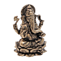 Brass Ganesh Small Idol for Home Temple, Car Dashboard & Gift BH12374