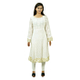 Viscose White  Design Frock 