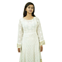 Viscose White  Design Frock 