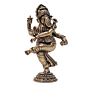 Mini Brass Dancing Ganesh Idol for Home Temple, Decor & Gift BH12438