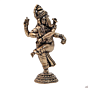 Mini Brass Dancing Ganesh Idol for Home Temple, Decor & Gift BH12438