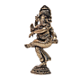 Mini Brass Dancing Ganesh Idol for Home Temple, Decor & Gift BH12438
