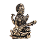  Brass Saraswati Maa Small Murti for Study Table, Home Temple & Gift, BH12376