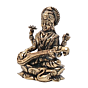  Brass Saraswati Maa Small Murti for Study Table, Home Temple & Gift, BH12376