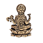  Brass Saraswati Maa Small Murti for Study Table, Home Temple & Gift, BH12376