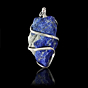 Natural Wire Wrapped Lapis Lazuli Crystal Pendant 