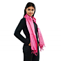 Pure Handloom Tasar Silk Dyed Stole | Pink
