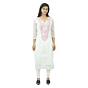 Net Fabric Chikankari Kurti 
