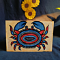 Tortoise And Crab Painting Stationery Organiser