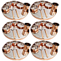 Stainless Steel & Copper Dinner Thali Set | 48 Pieces