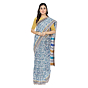 Tasar Dobby Silk Printed Saree | Blue