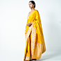 Devshree  Yellow Banarasi Saree for Women