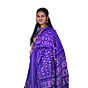 Pochampally Ikat All-Over Design Silk Saree Purple with Zari