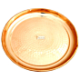 Prisha India Craft Pure Copper Hammered Serving Dinner Thali Plate set of 2