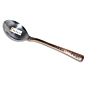 Prisha India Craft Hammered Design Steel Copper Spoon 7 Inch Set of 6