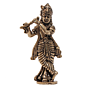  Brass Small Lord Krishna Murti for Home Temple, Car Dashboard & Gift, BH12387