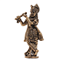  Brass Small Lord Krishna Murti for Home Temple, Car Dashboard & Gift, BH12387