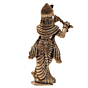  Brass Small Lord Krishna Murti for Home Temple, Car Dashboard & Gift, BH12387