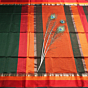 MAHESHWARI MULTI COLOUR TEMPLE BORDER SAREE