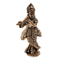  Brass Small Lord Krishna Murti for Home Temple, Car Dashboard & Gift, BH12387