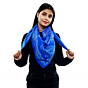 Eri Silk Printed Scarf | Blue | 1.1 meter