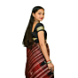 Authentic Kotpad Traditional Cotton Saree | Classic Red with Black Tribal Motifs & Woven Striped Pallu | Handwoven by Koraput Tribal Artisans