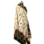 Authentic Kotpad Handloom Cotton Shawl | Off-White, Brown, Maroon & Black | Natural Aal Dyed Tribal Motif Dupatta | Handwoven by Koraput Artisans
