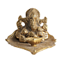 Metal Ganesha Diya for Pooja & Home Decor | Decorative Ganpati Oil Lamp for Temple & Diwali, BH11646