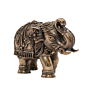 Brass Elephant Mini Idol Small Decorative Lucky Elephant Statue for Home, Office & Gift BH12272