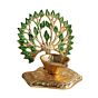 Metal Diya for Pooja & Home Decor | Decorative Oil Lamp for Temple & Diwali Decoration BH11629