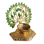 Metal Diya for Pooja & Home Decor | Decorative Oil Lamp for Temple & Diwali Decoration BH11629