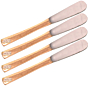 Prisha India Craft Steel Copper Hammered Butter Knife  Set of 4