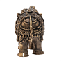 Brass Elephant Mini Idol Small Decorative Lucky Elephant Statue for Home, Office & Gift BH12272