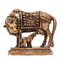Mini Brass Cow & Calf Idol for Home Temple & Gift BH12448