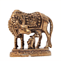 Mini Brass Cow & Calf Idol for Home Temple & Gift BH12448