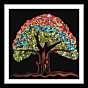 COLOURFUL TREE PHOTO FRAME