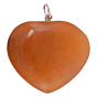 Handmade Red Aventurine Heart Pendant for Reiki Healing