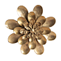 Brass Flower 3D Wall Hanging | Decorative Brass Floral Wall Art for Home Decor BH11325