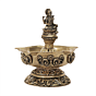 Goddess Lakshmi Brass Oil Lamp for Home Temple, Puja & Diwali Decoration KBH11969