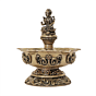 Goddess Lakshmi Brass Oil Lamp for Home Temple, Puja & Diwali Decoration KBH11969
