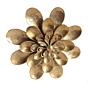Brass Flower 3D Wall Hanging | Decorative Brass Floral Wall Art for Home Decor BH11325