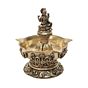 Goddess Lakshmi Brass Oil Lamp for Home Temple, Puja & Diwali Decoration KBH11969