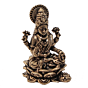  Brass Lakshmi Small Murti for Home Temple, Car Dashboard & Gift, BH12375