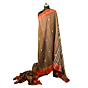 Traditional Kotpad Tussar Saree | Brown Body with Red Border & Fish Motifs | Handwoven Koraput Tribal Weave