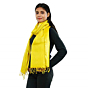 Pure Handloom Tasar Silk Dyed Stole | Yellow