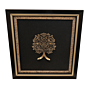 Brass Banyan Tree Wall Hanging Frame for Home, Office & Gift BHF12422